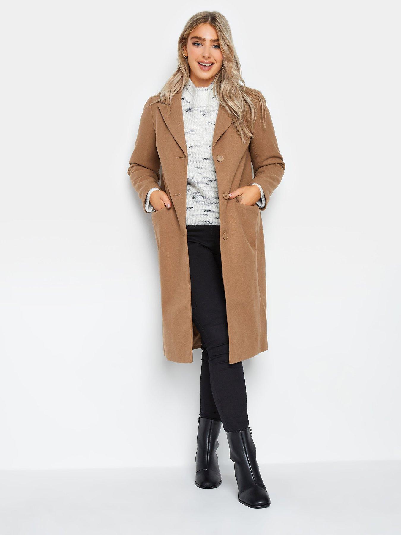 Tan deals midi coat