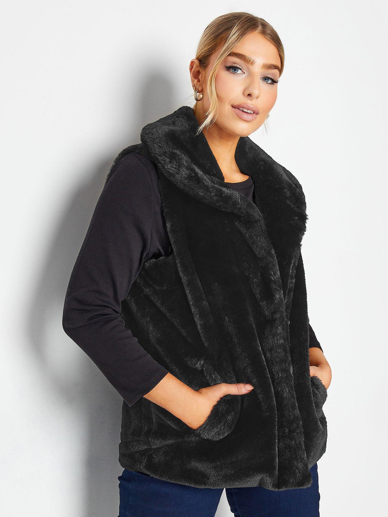 Womens faux fur gilet clearance uk