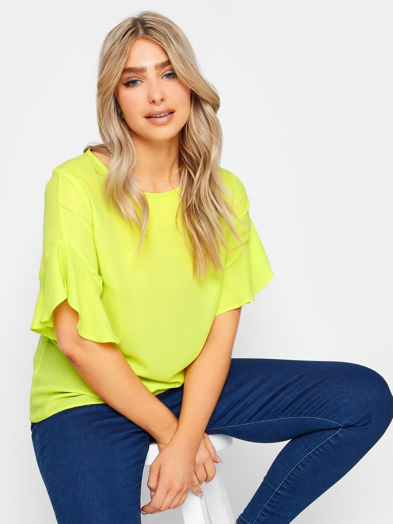 Womens yellow cheap tops uk