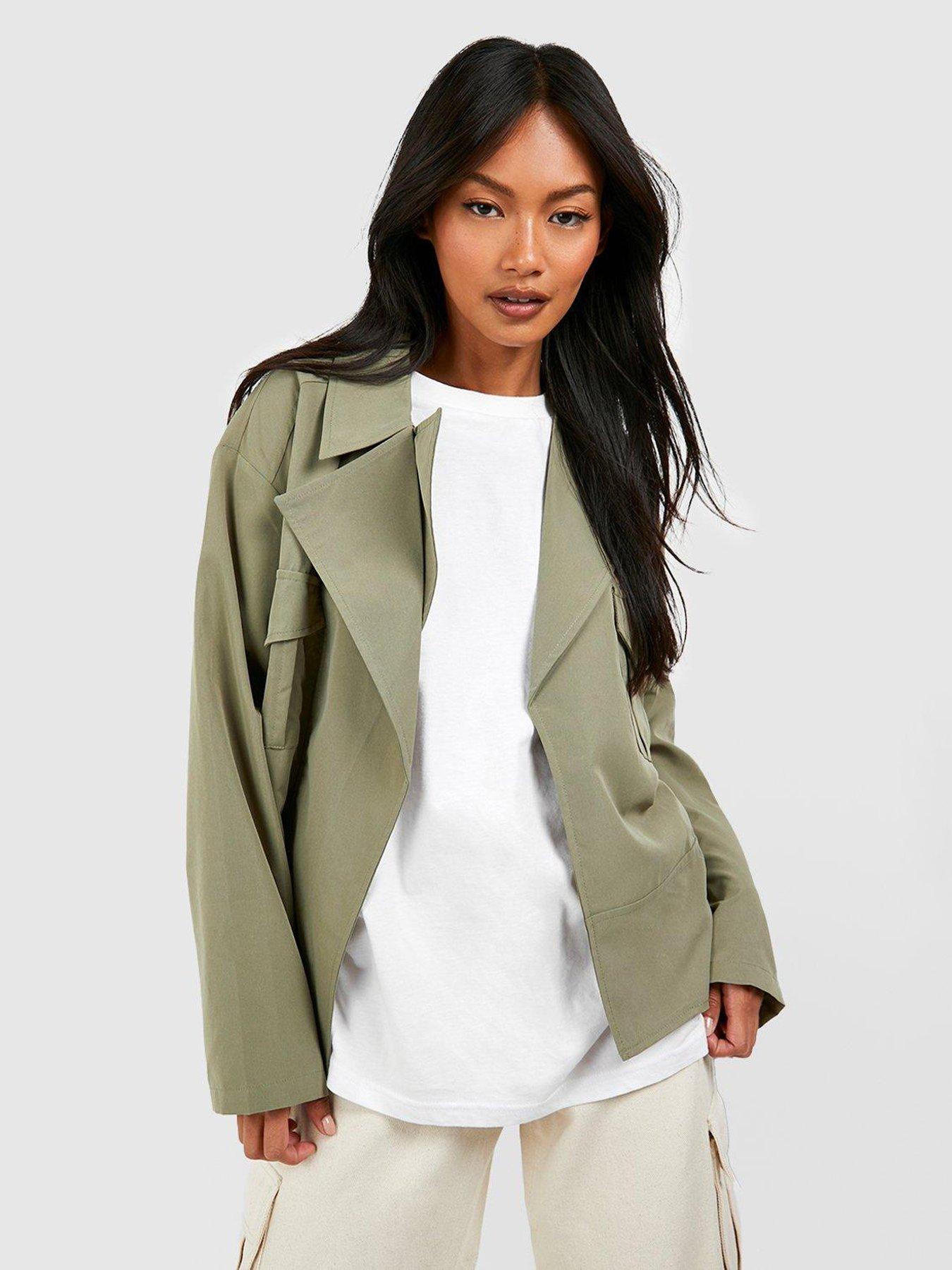 Khaki utility clearance jacket womens uk