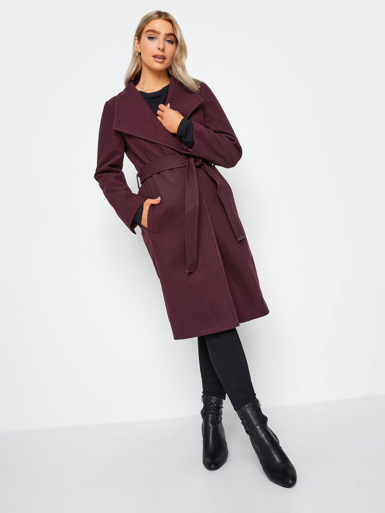 Formal belted coat sale