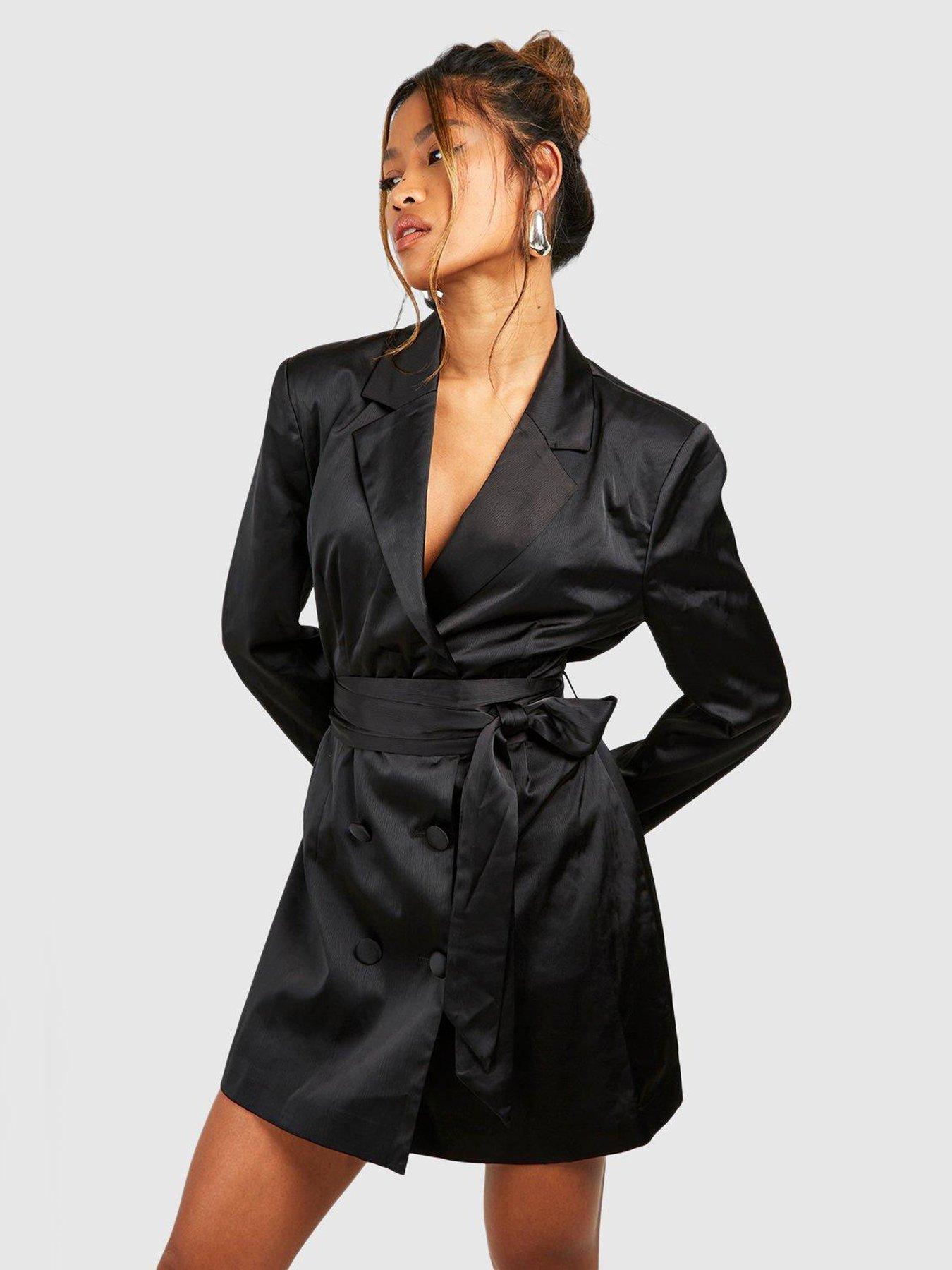 Tie waist clearance blazer dress