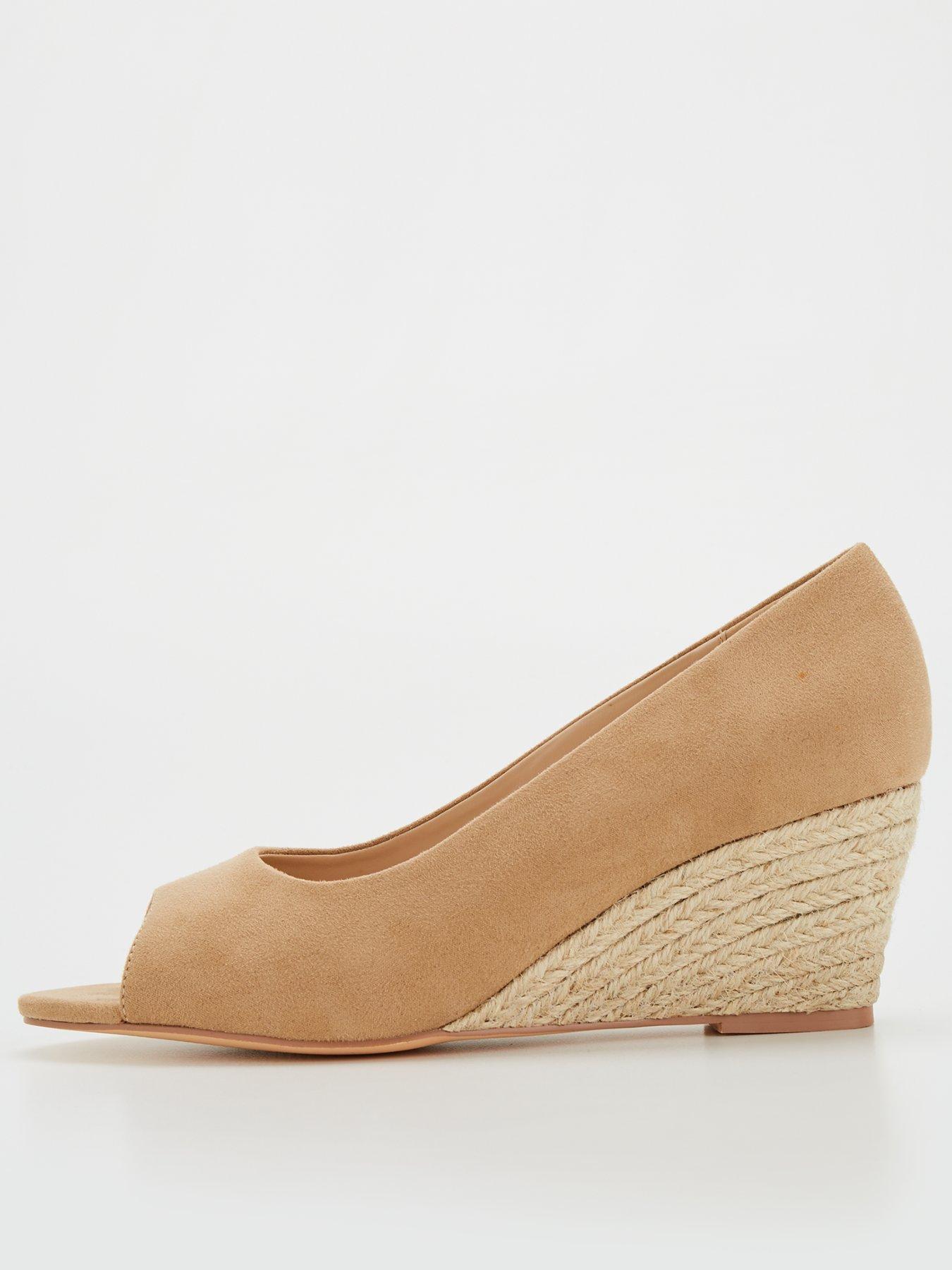 Everyday Wide Fit Peep Toe Wedge Shoe very