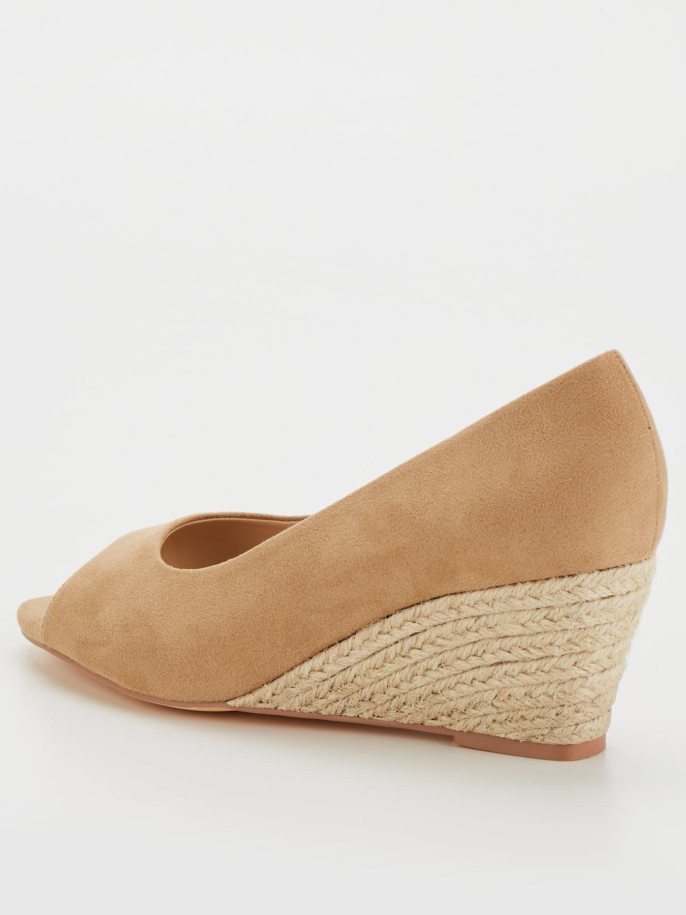 Everyday Wide Fit Peep Toe Wedge Shoe very