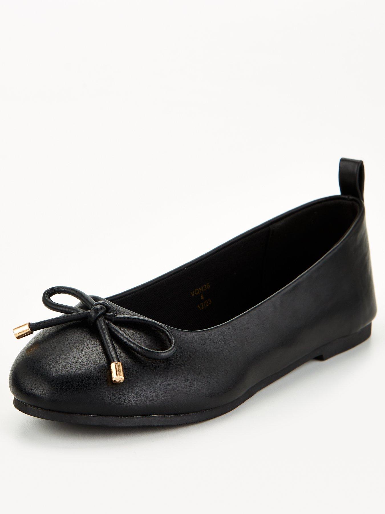 Everyday Wide Fit Round Toe Ballerina Black Very