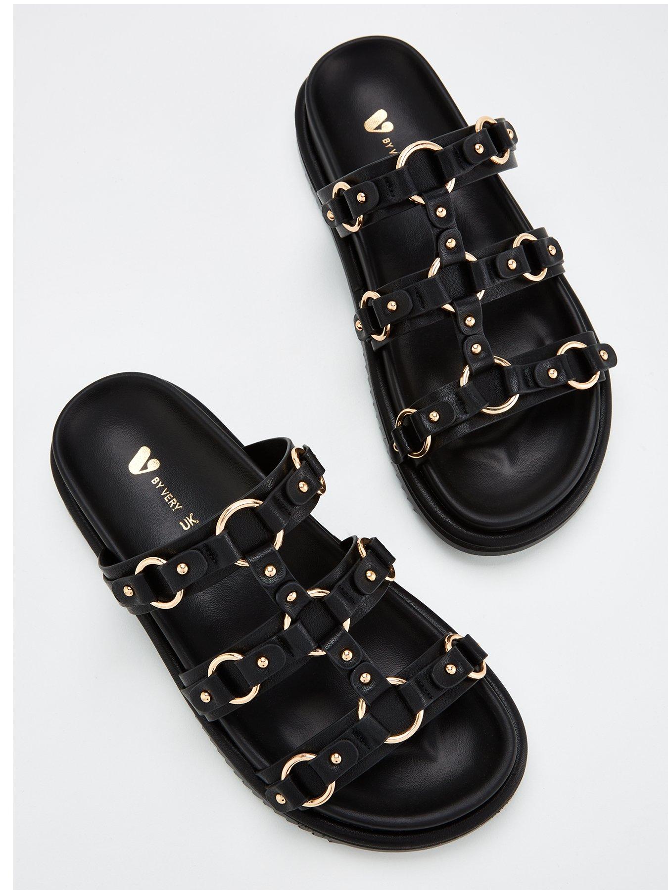 MELT THE LADY volume upper sandal Black