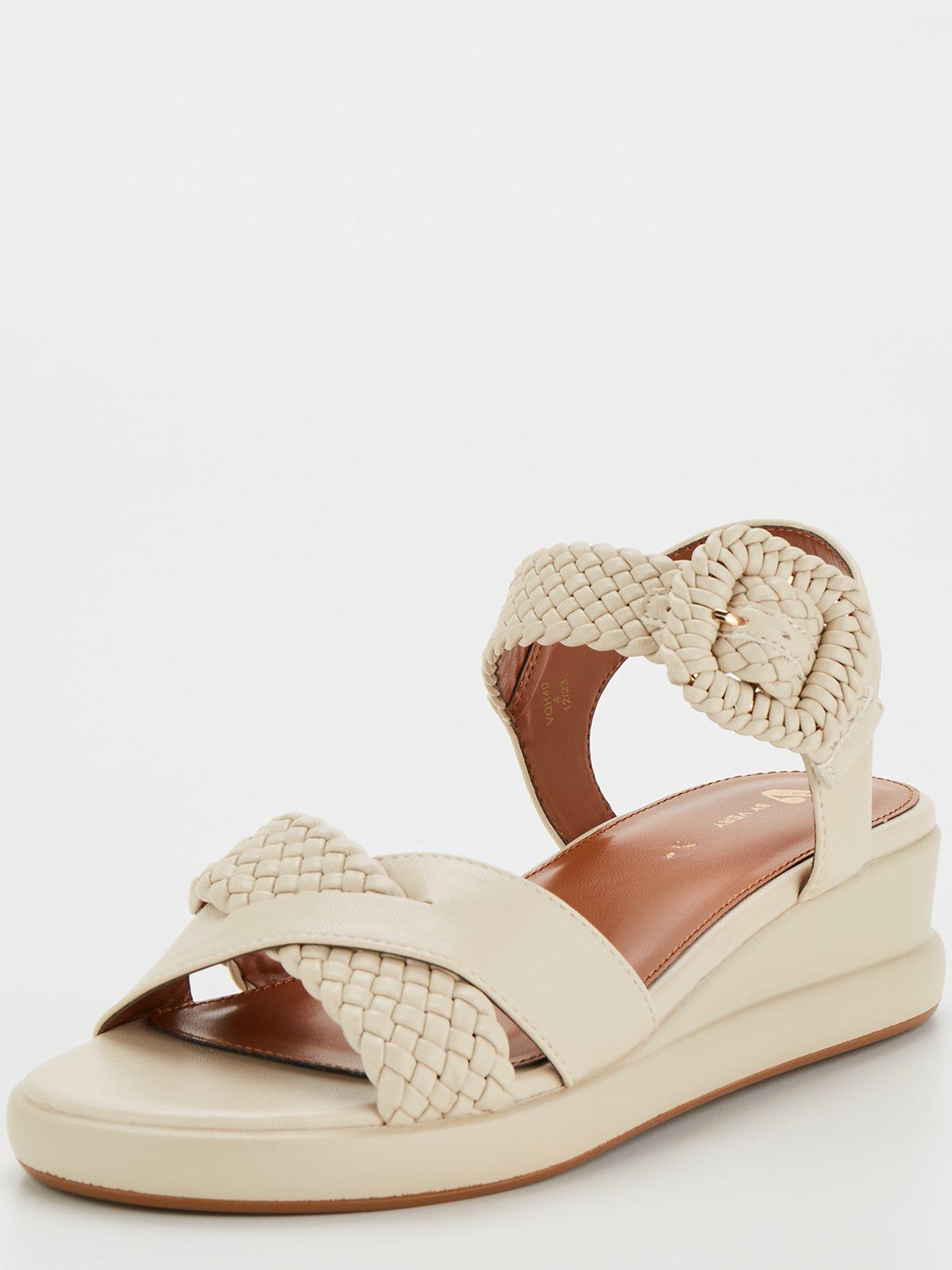 Cream wedge sandals uk hotsell