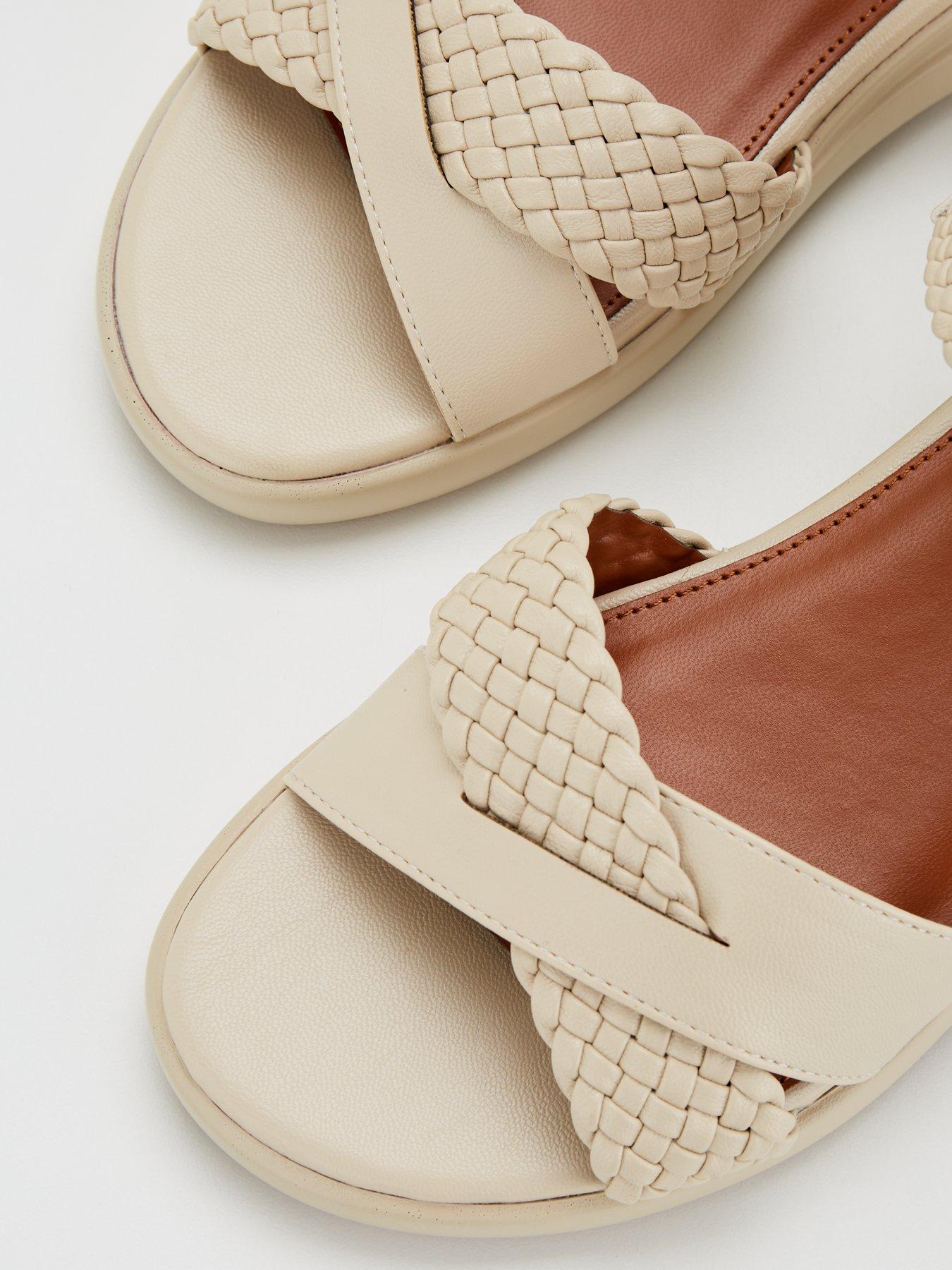 Cream wedge sandals clearance