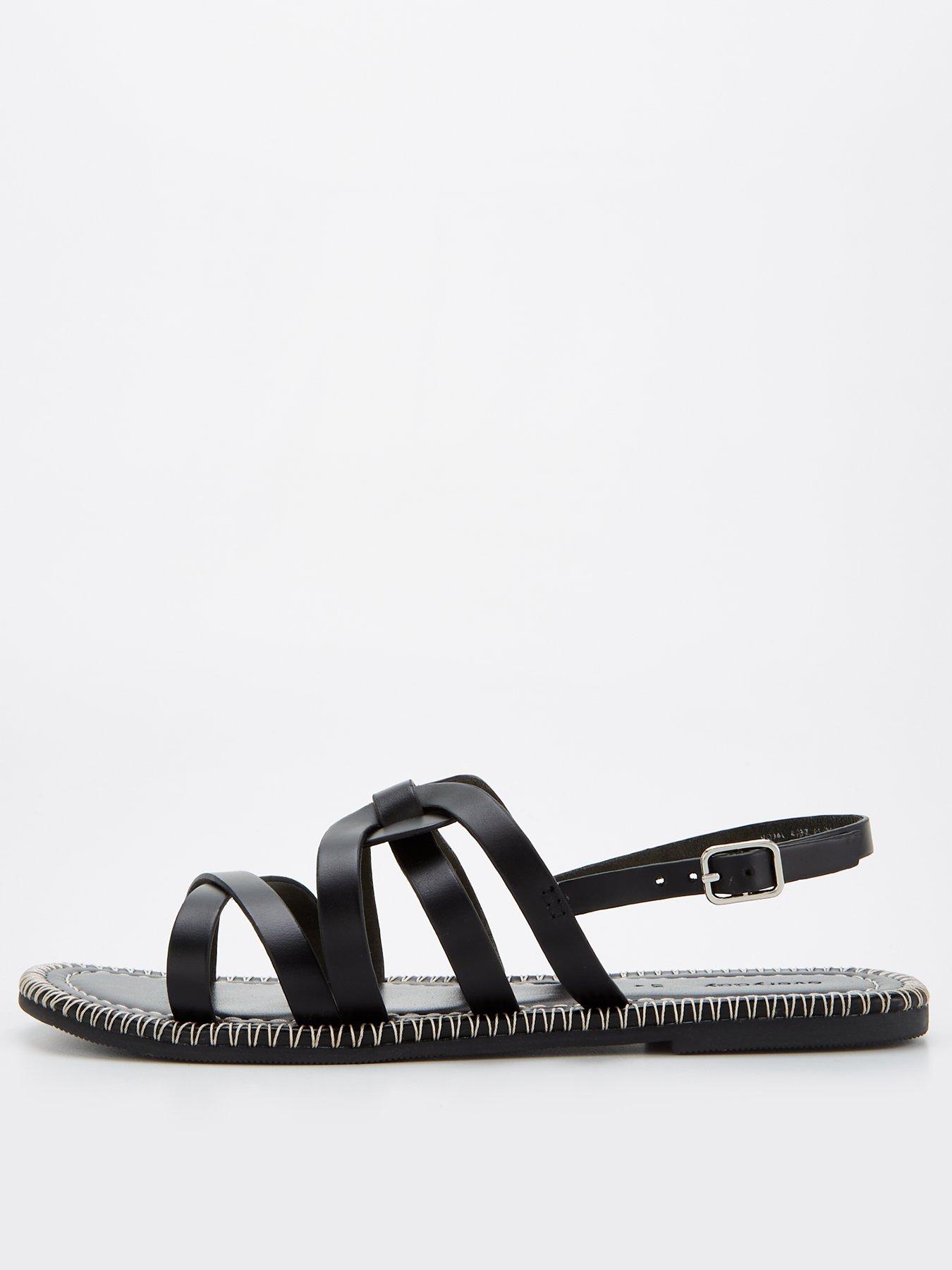 Everyday Leather Strappy Flat Sandal | Very.co.uk