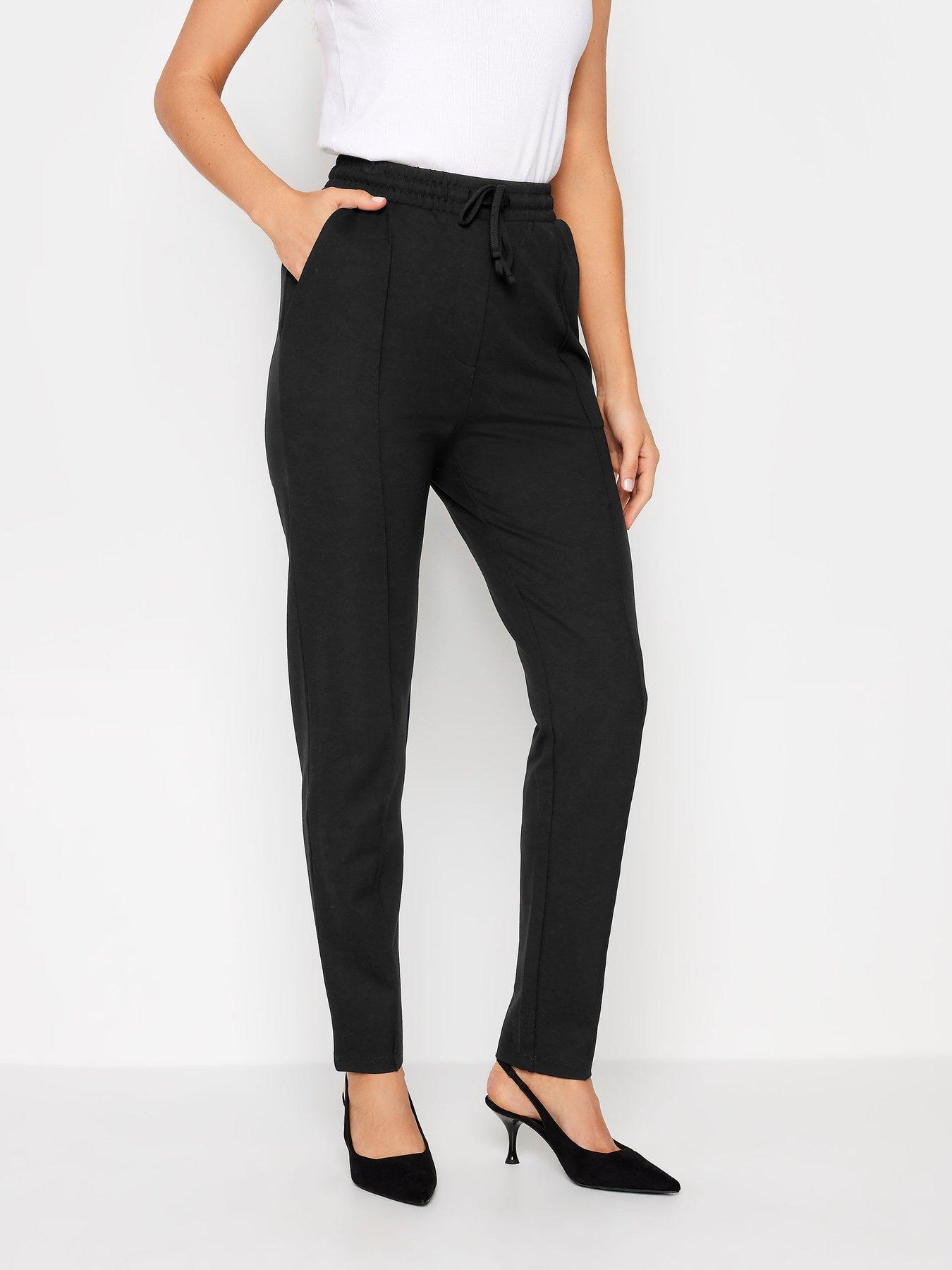 Tall black trousers womens sale