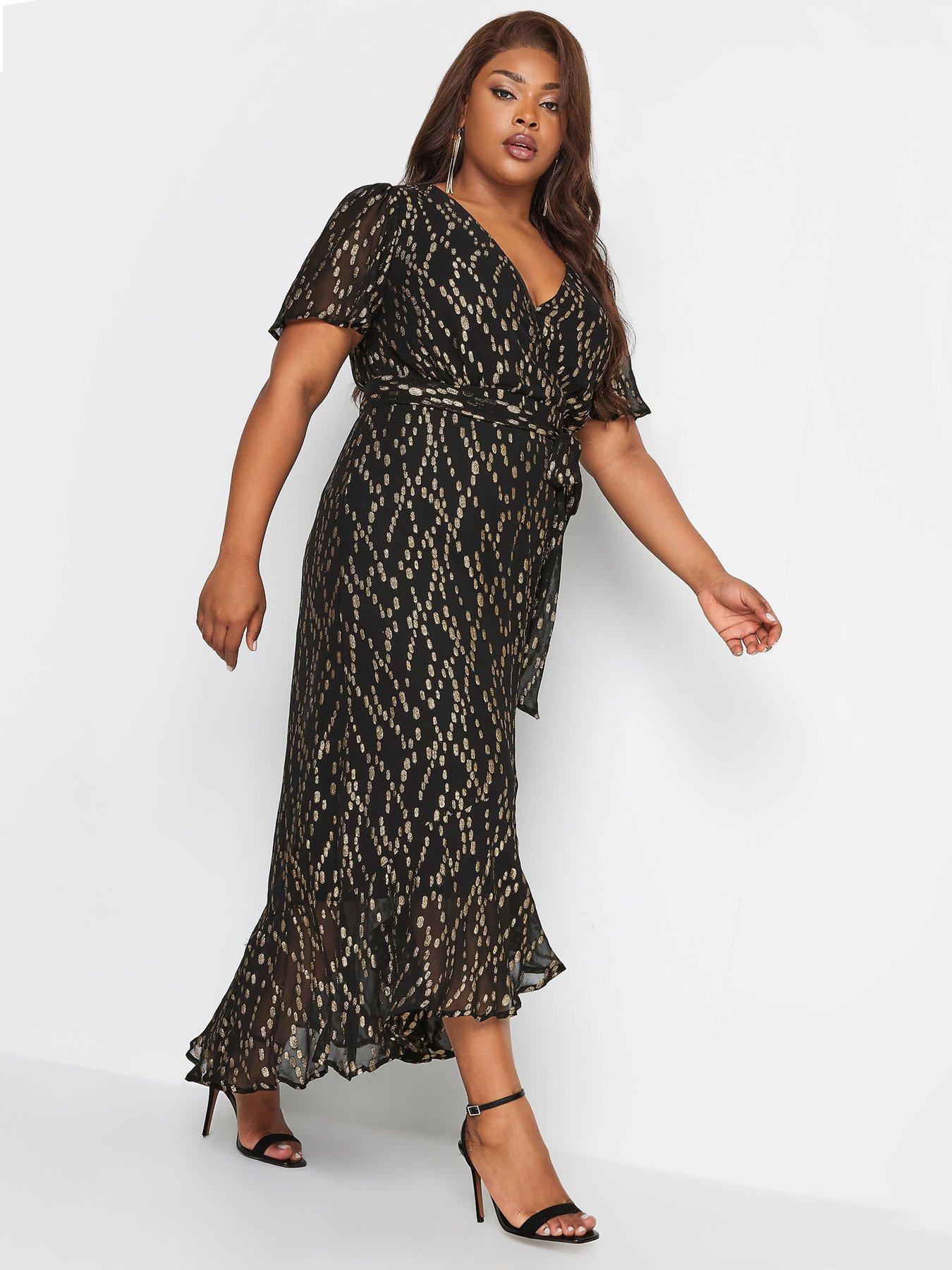 Black spot hotsell wrap dress