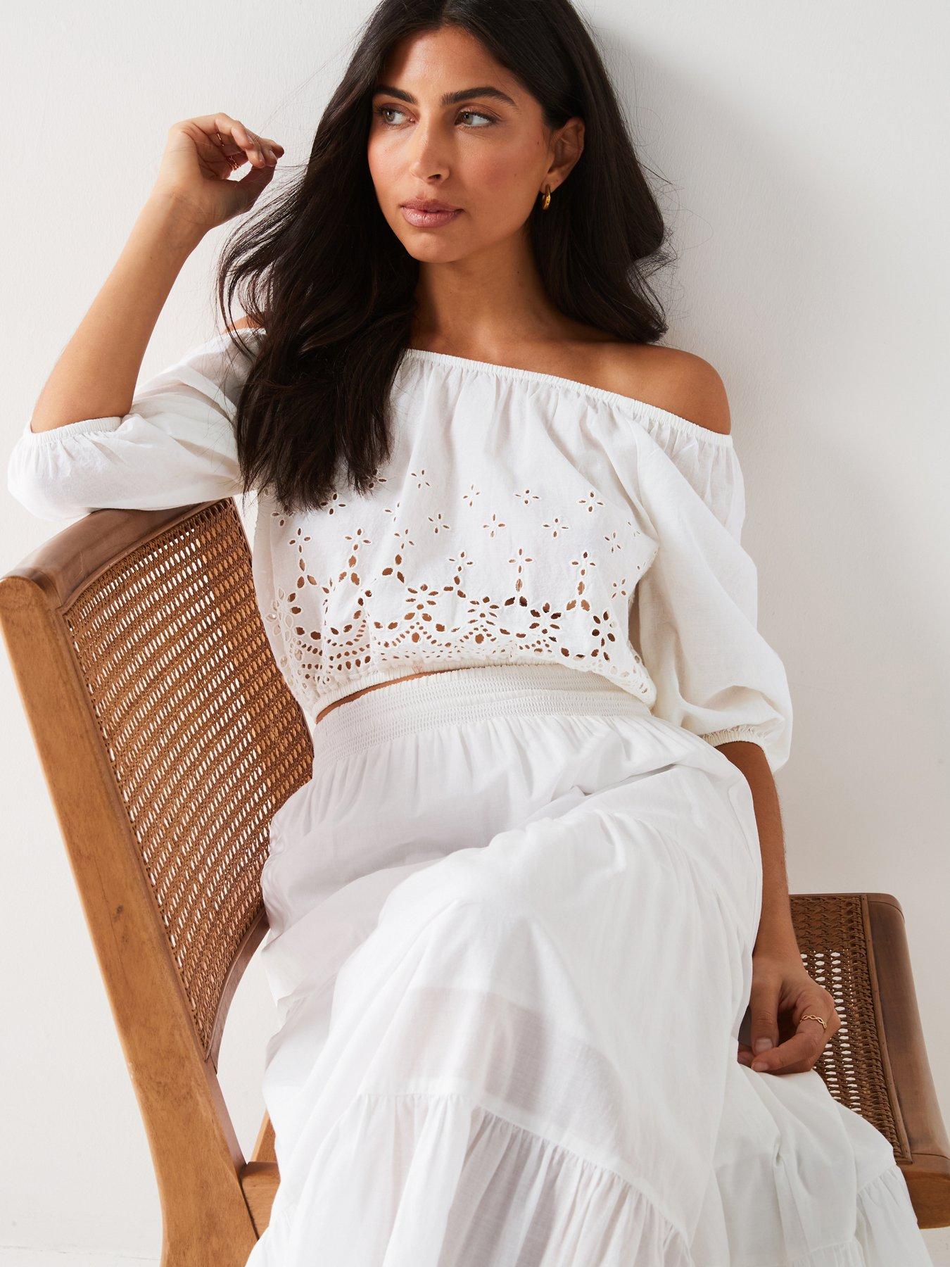 3050089 White Bardot Blouse