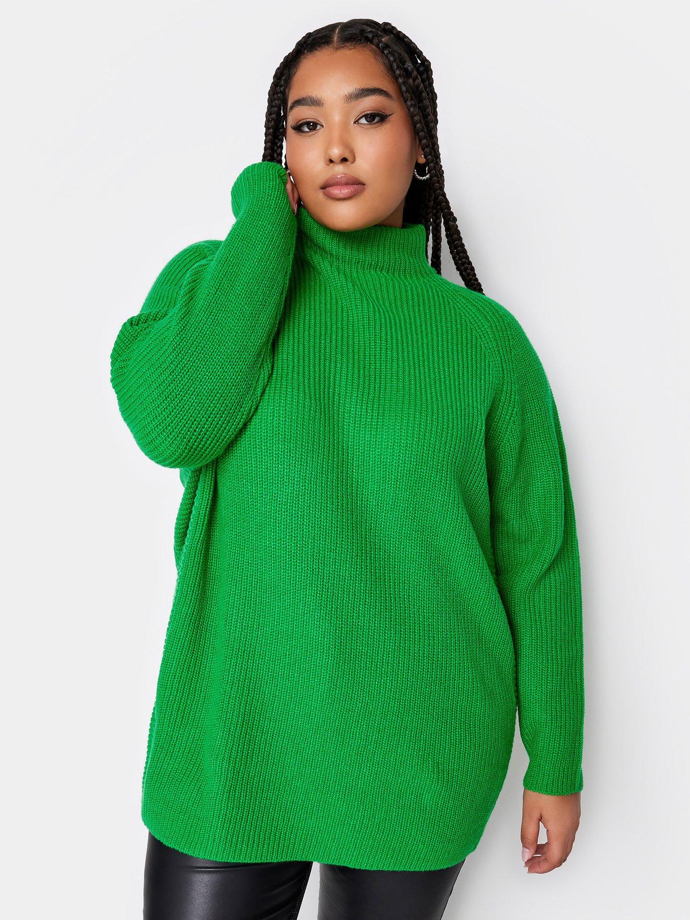 bright green jumper