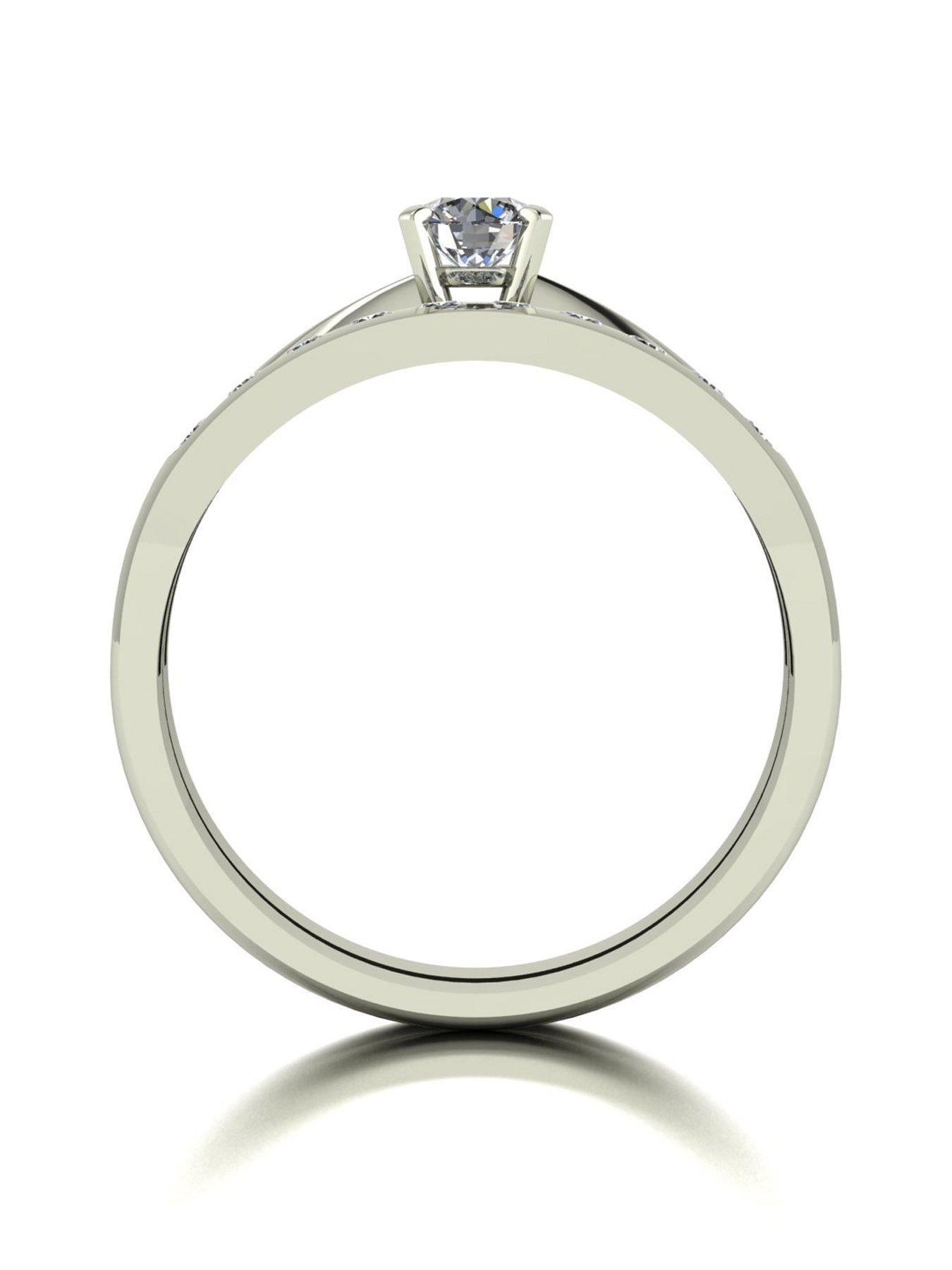 Image 2 of 5 of Moissanite 9ct Gold 0.50ct Total Moissanite Ring Set