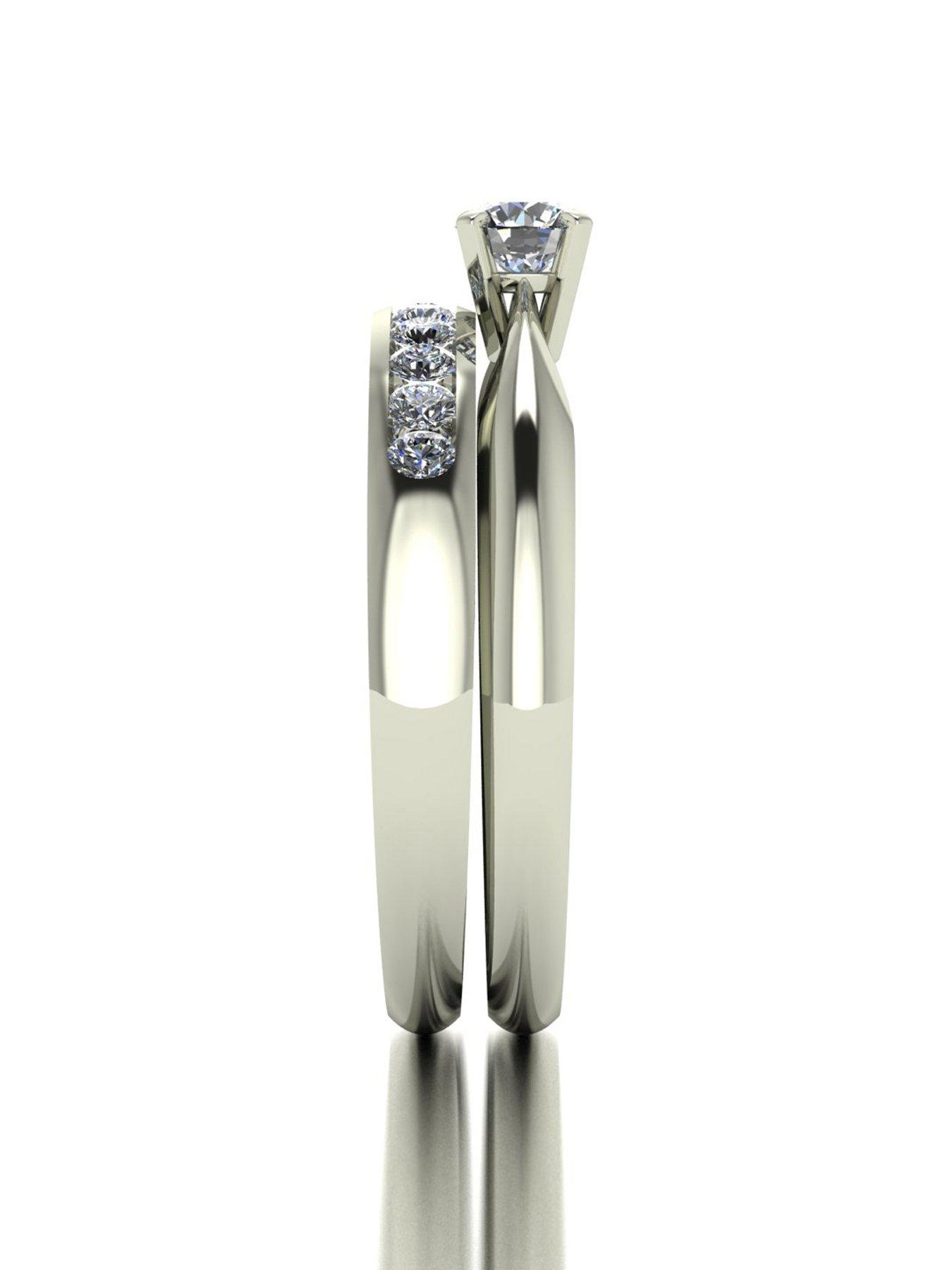 Image 3 of 5 of Moissanite 9ct Gold 0.50ct Total Moissanite Ring Set