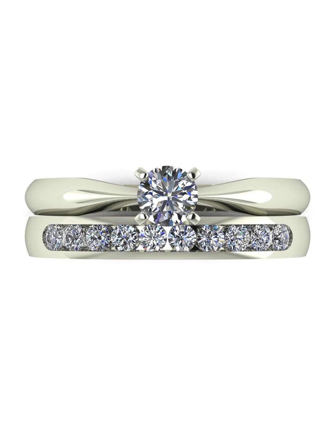 Image 4 of 5 of Moissanite 9ct Gold 0.50ct Total Moissanite Ring Set