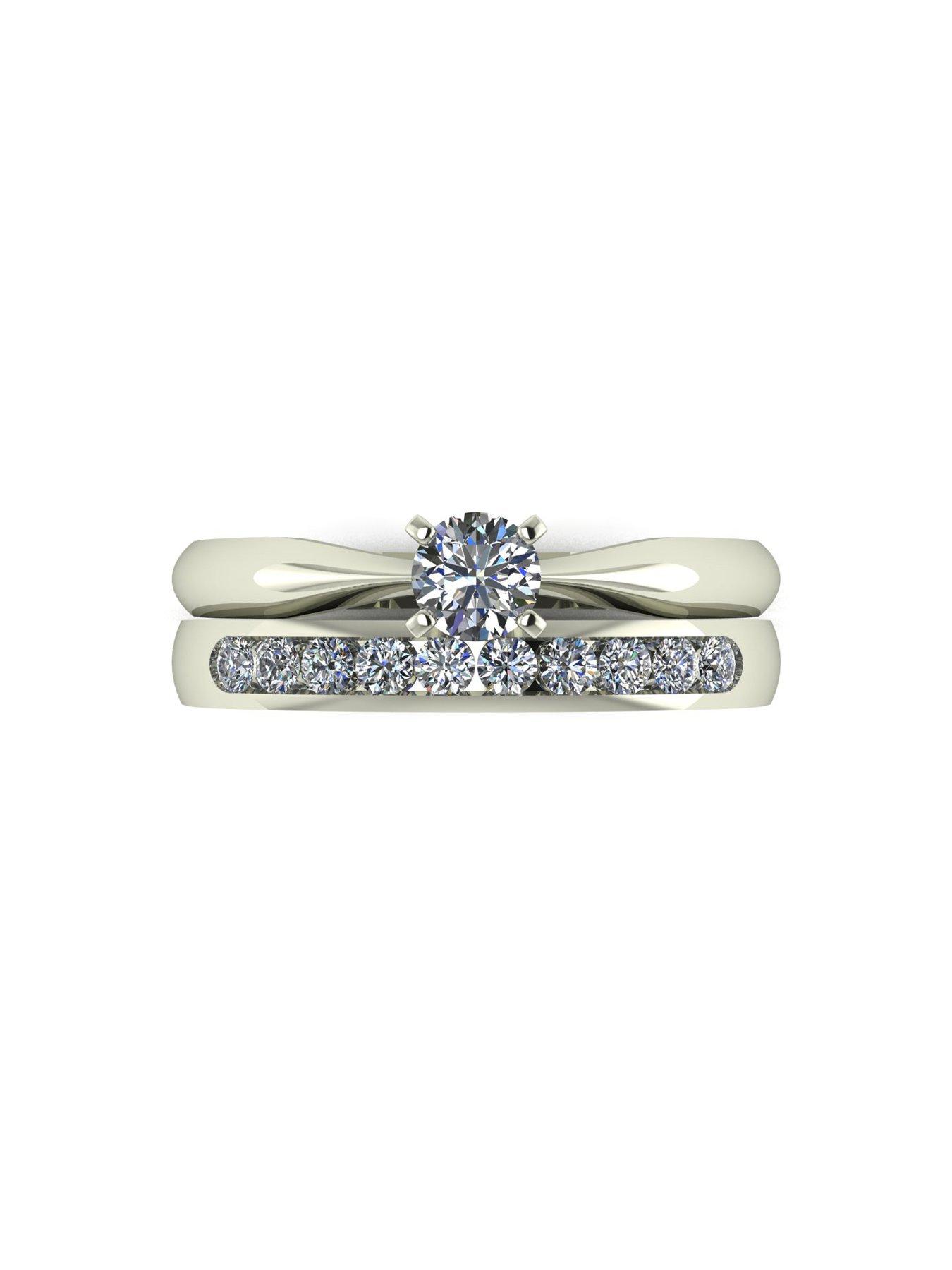 Image 4 of 6 of Moissanite 9ct Gold 0.50ct Total Moissanite Ring Set
