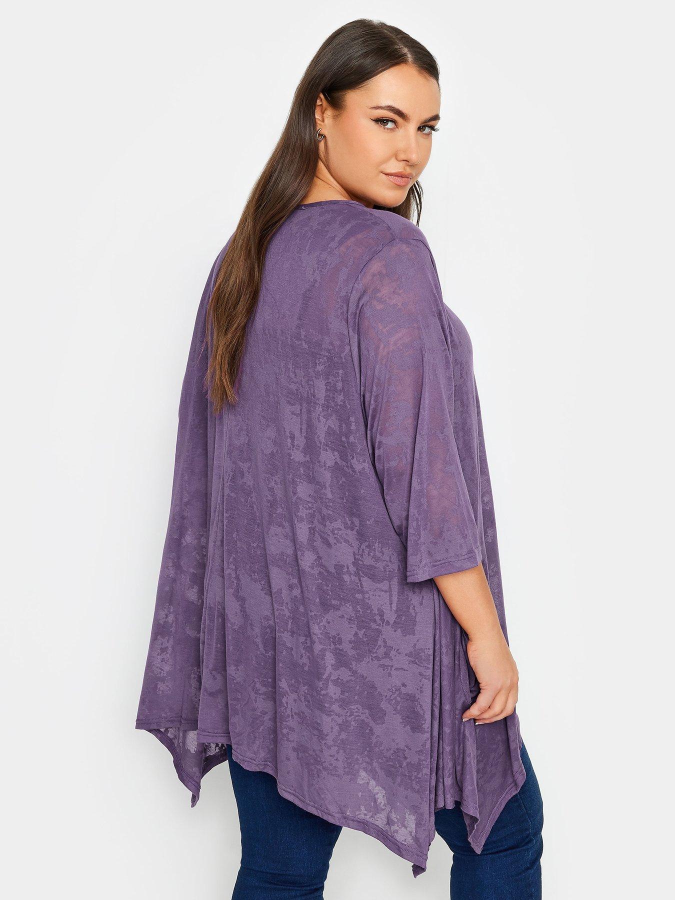 Image 2 of 4 of Yours Knitted Pocket Top - Purple