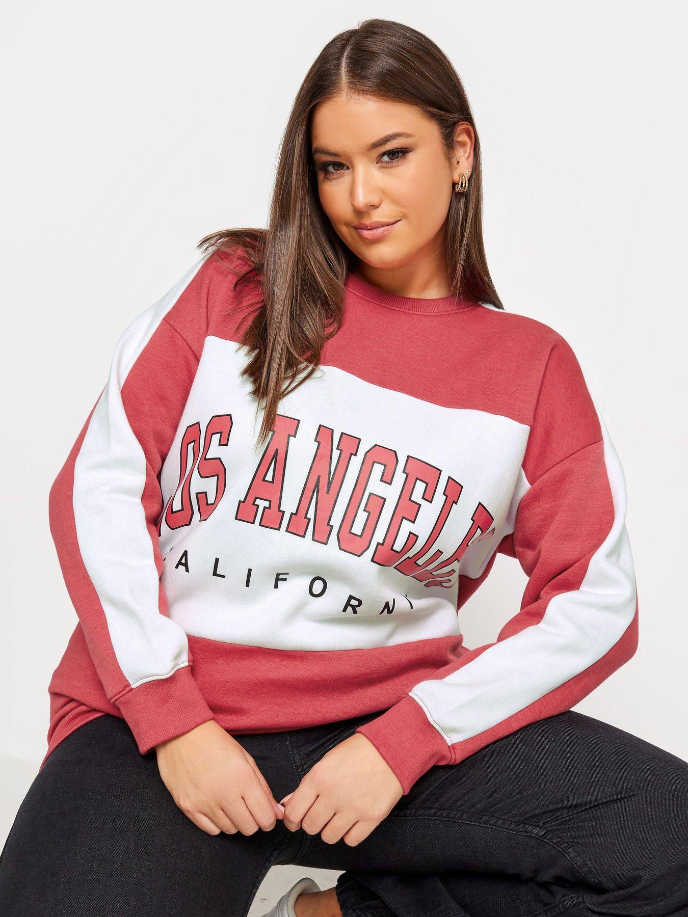 Yours Crew Neck Varsity Sweatshirt Red Very