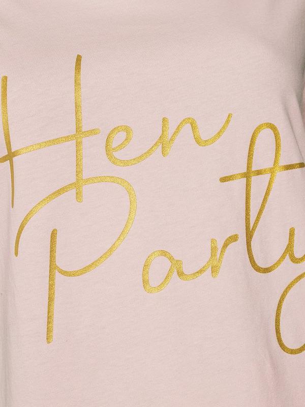 V by Very Hen Party Shorts & T-Shirt Pyjama Set - Pink | Very.co.uk
