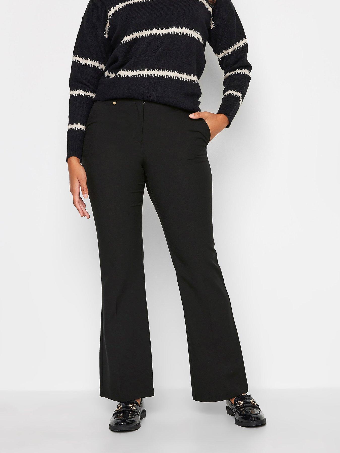 Black bootcut trousers with pockets hotsell