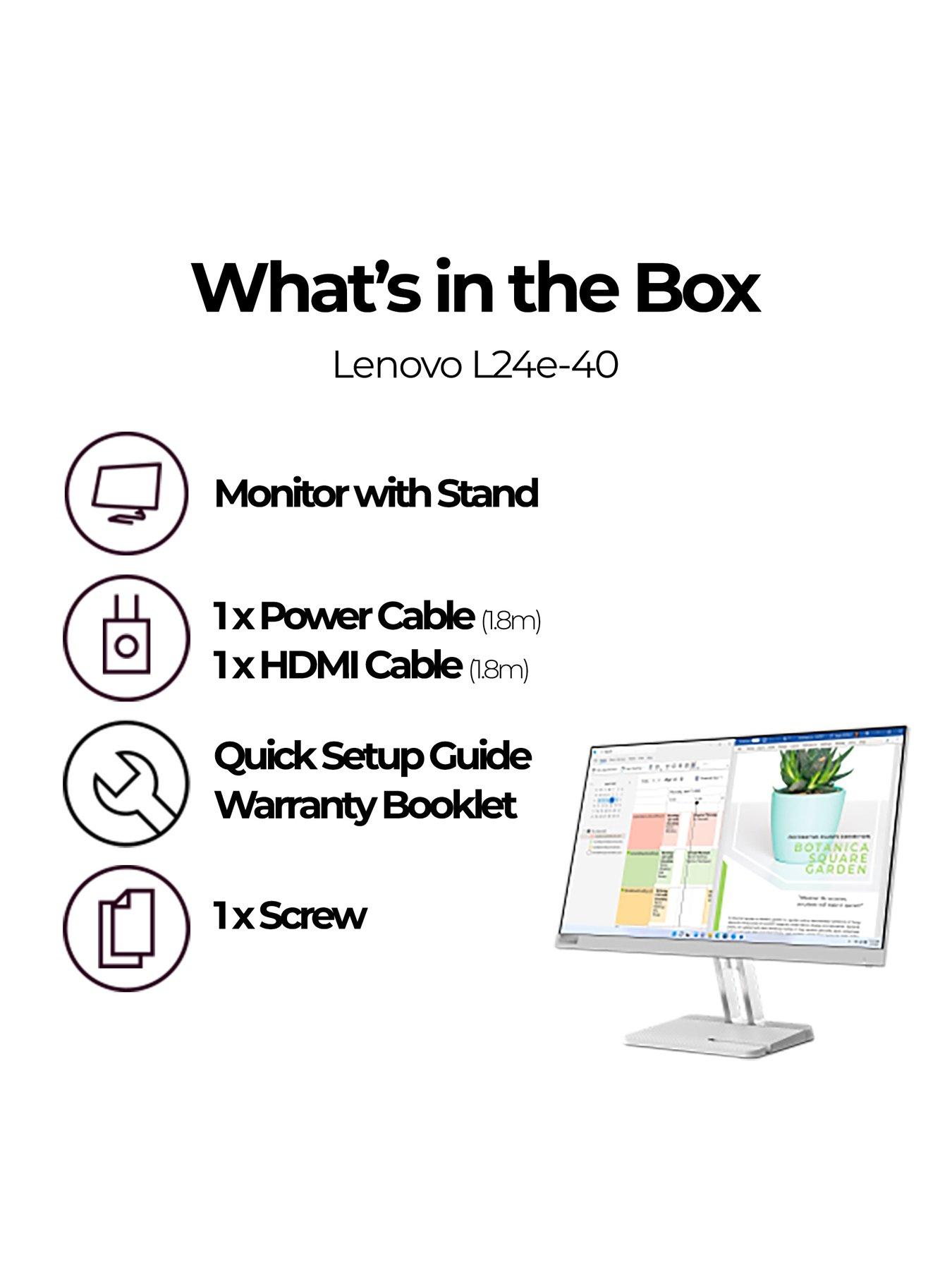 Image 7 of 7 of Lenovo L24e-40 24-inch PC Monitor - FHD, 100Hz, VA, 4ms, AMD Freesync
