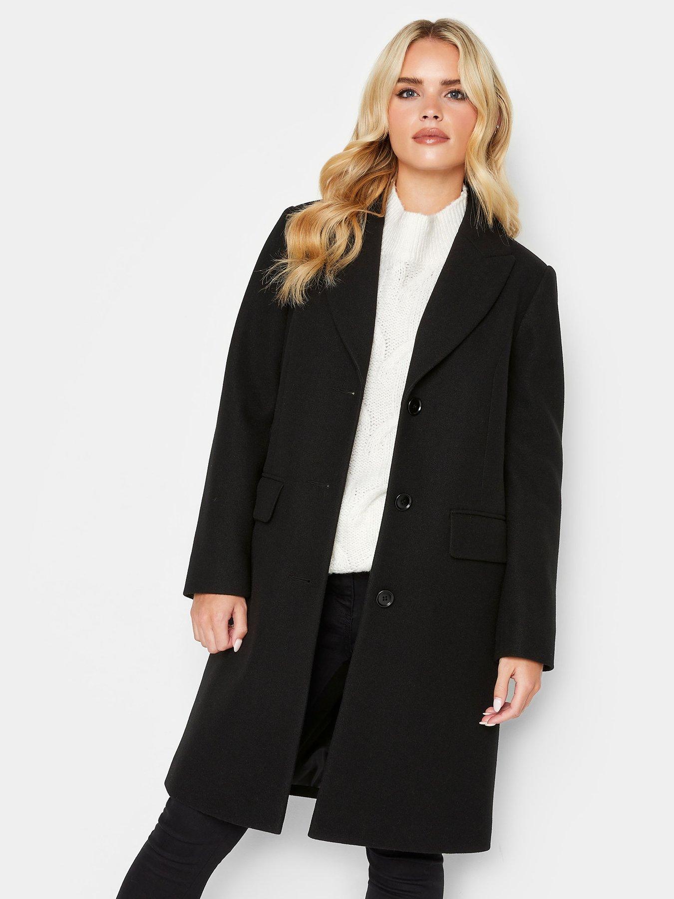 Petite black hotsell trench coat