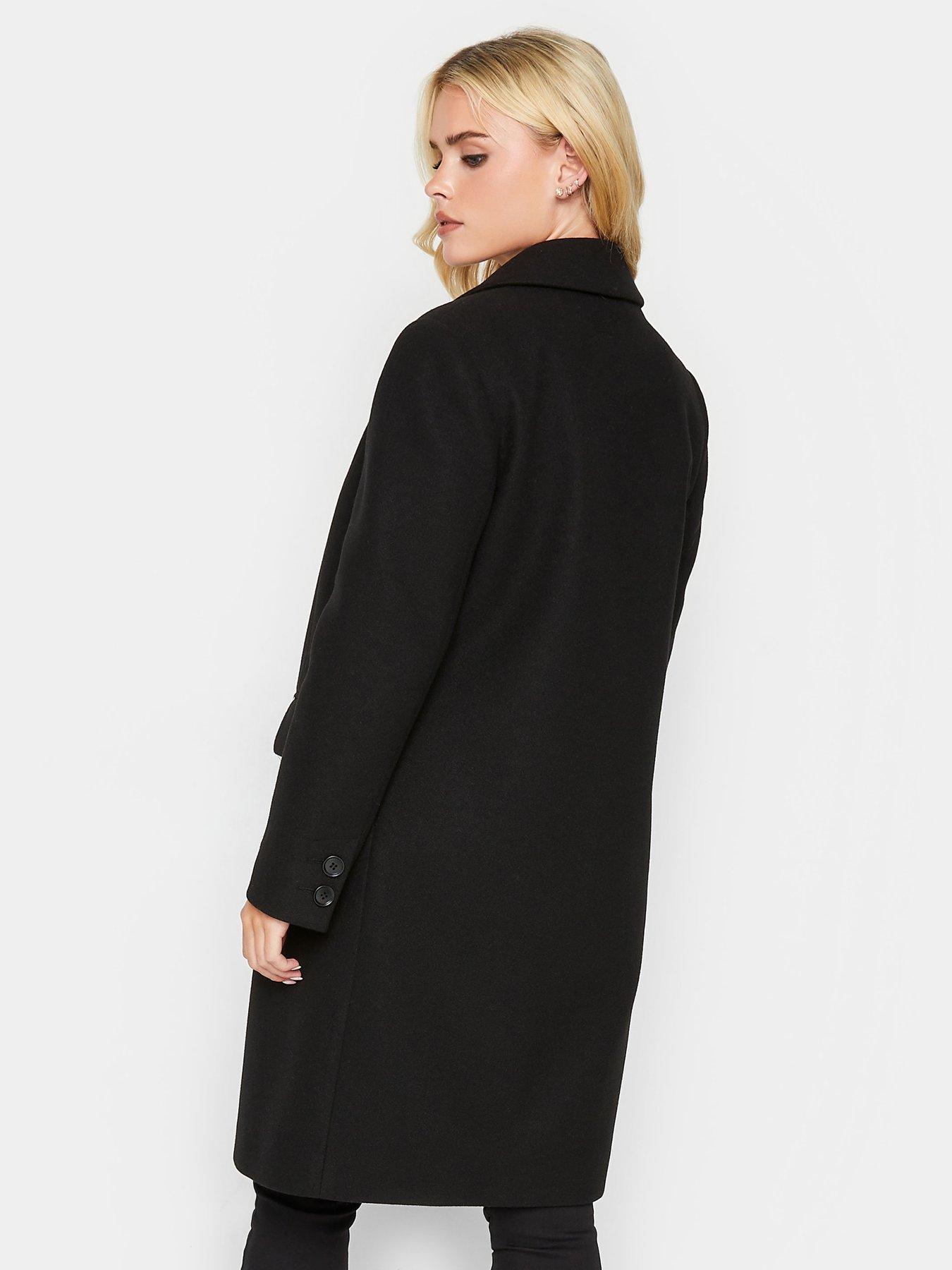 Ladies petite hot sale black coat