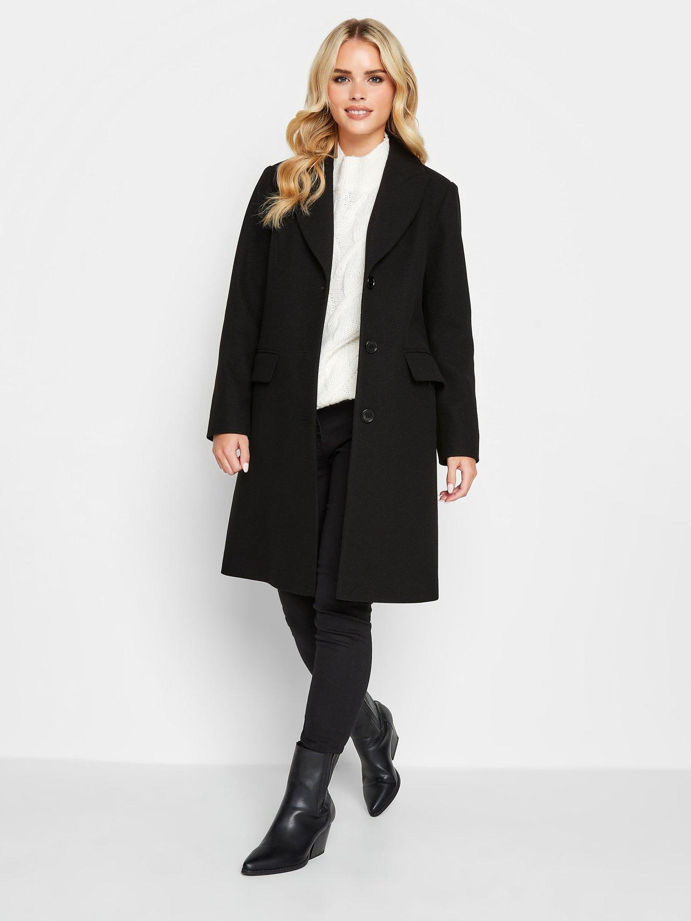 Petite black coats clearance uk