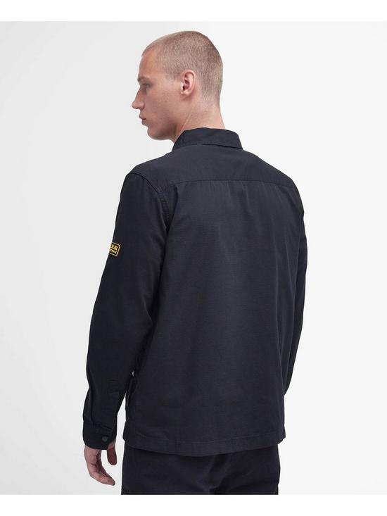 stillFront image of barbour-international-volt-zip-overshirt-black