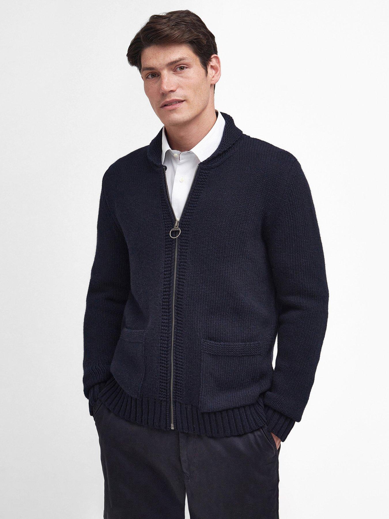 Barbour zip on sale through cardigan