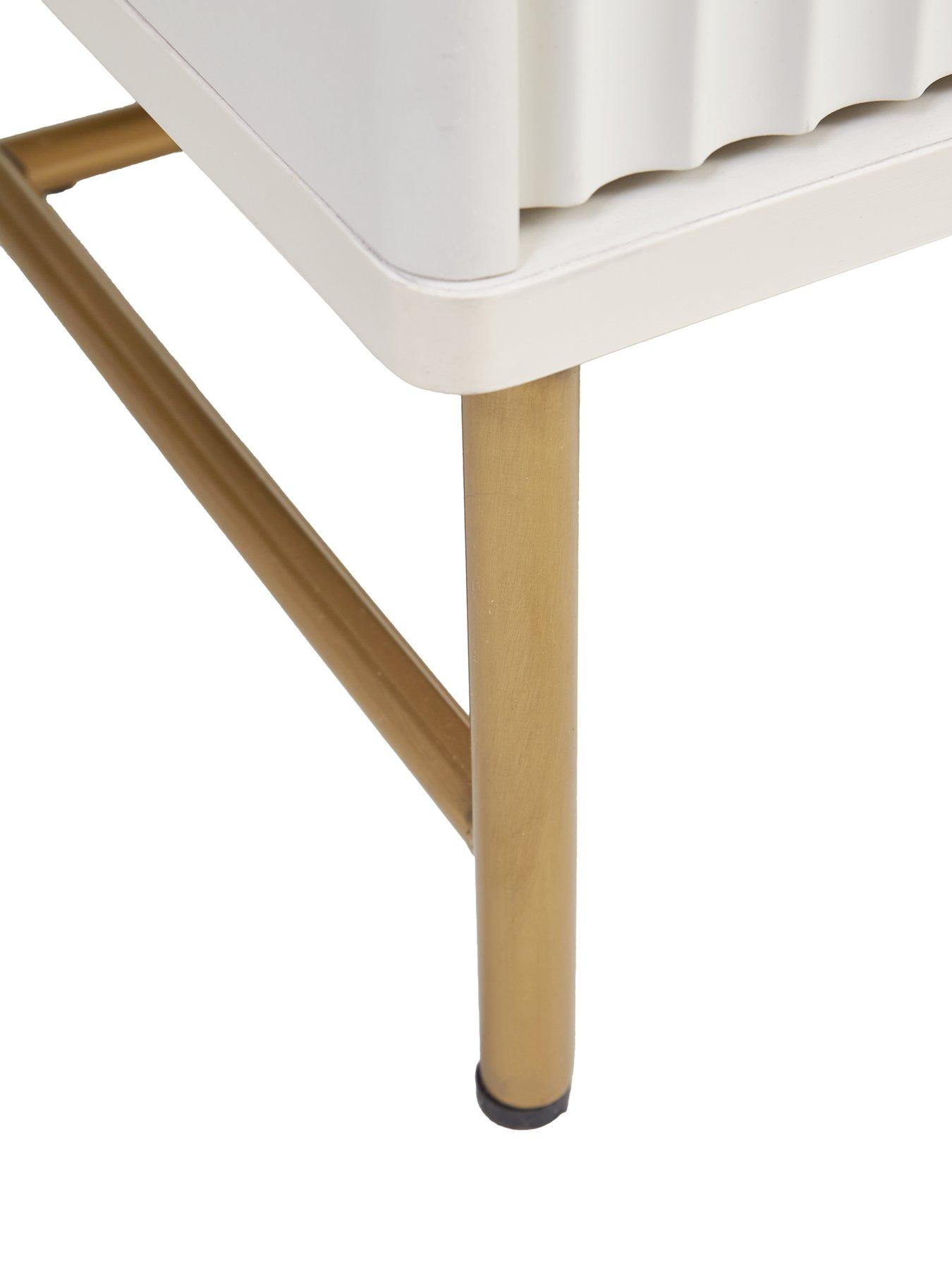 Image 5 of 6 of Very Home Cora 3 Door, 2 Drawer Wardrobe - Ivory/Brass