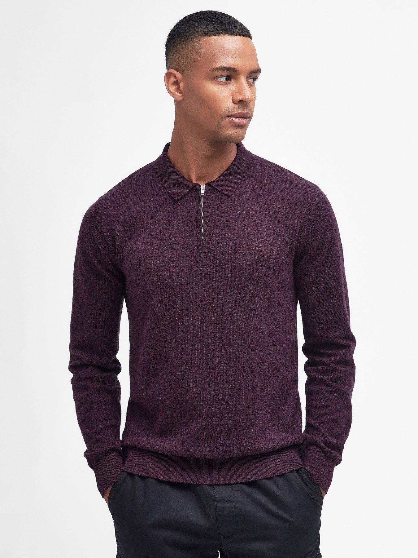 Long sleeve purple outlet polo