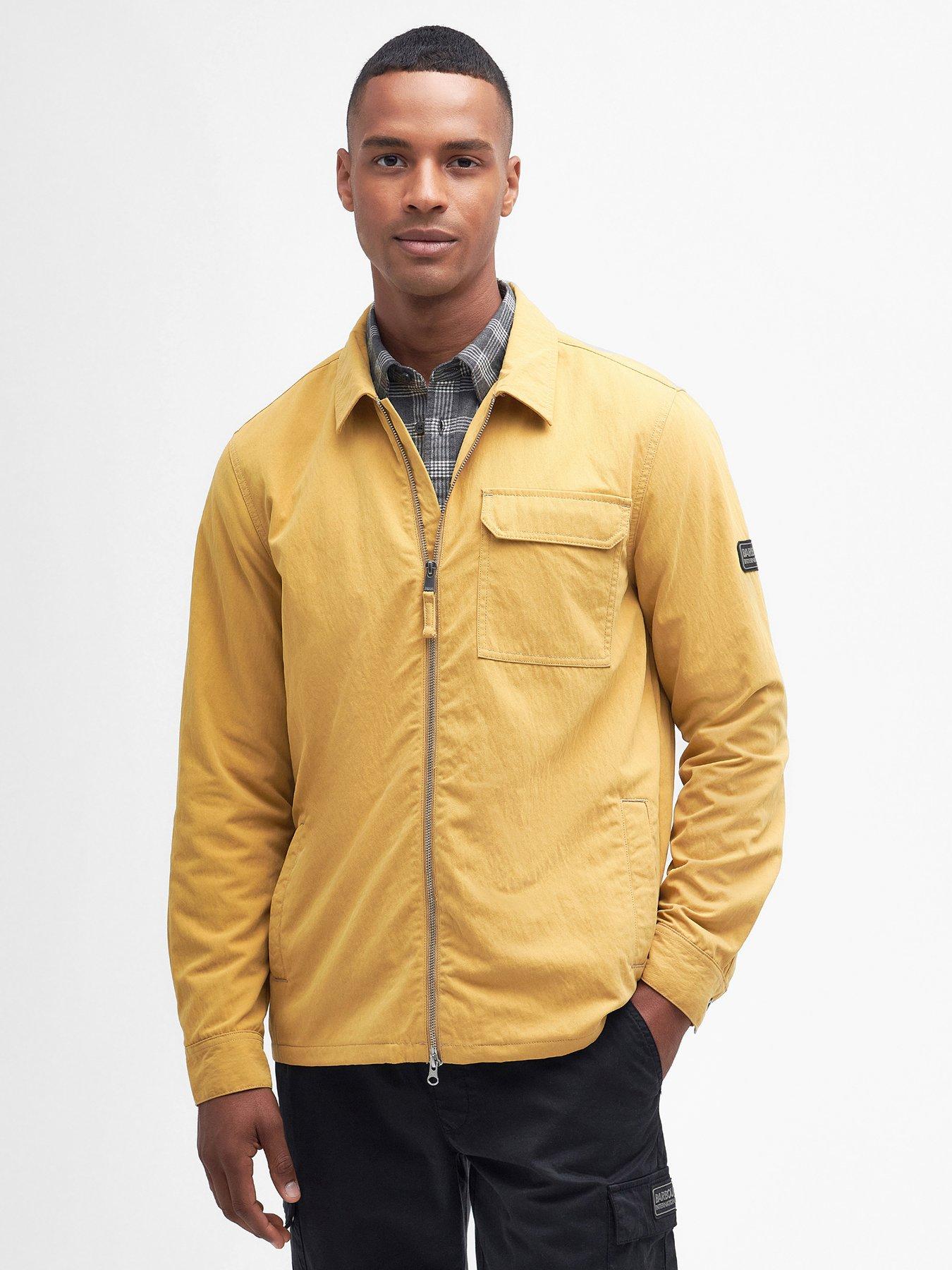 Barbour International Dome Zip Overshirt Yellow Very