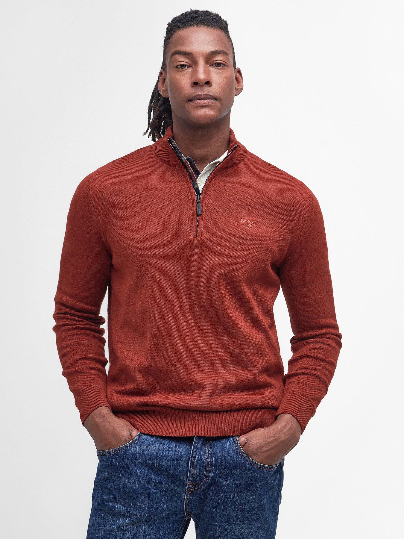 Barbour sweater red on sale