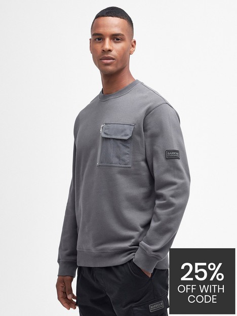 barbour-international-counter-pocket-crew-neck-sweatshirt-dark-grey