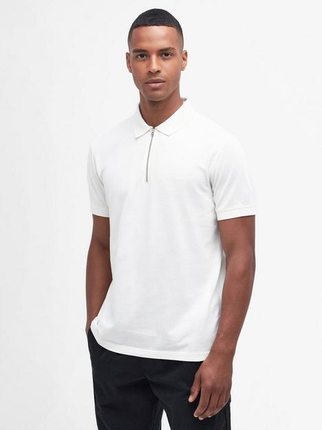 barbour-international-short-sleeve-cylinder-zip-polo-shirt-white