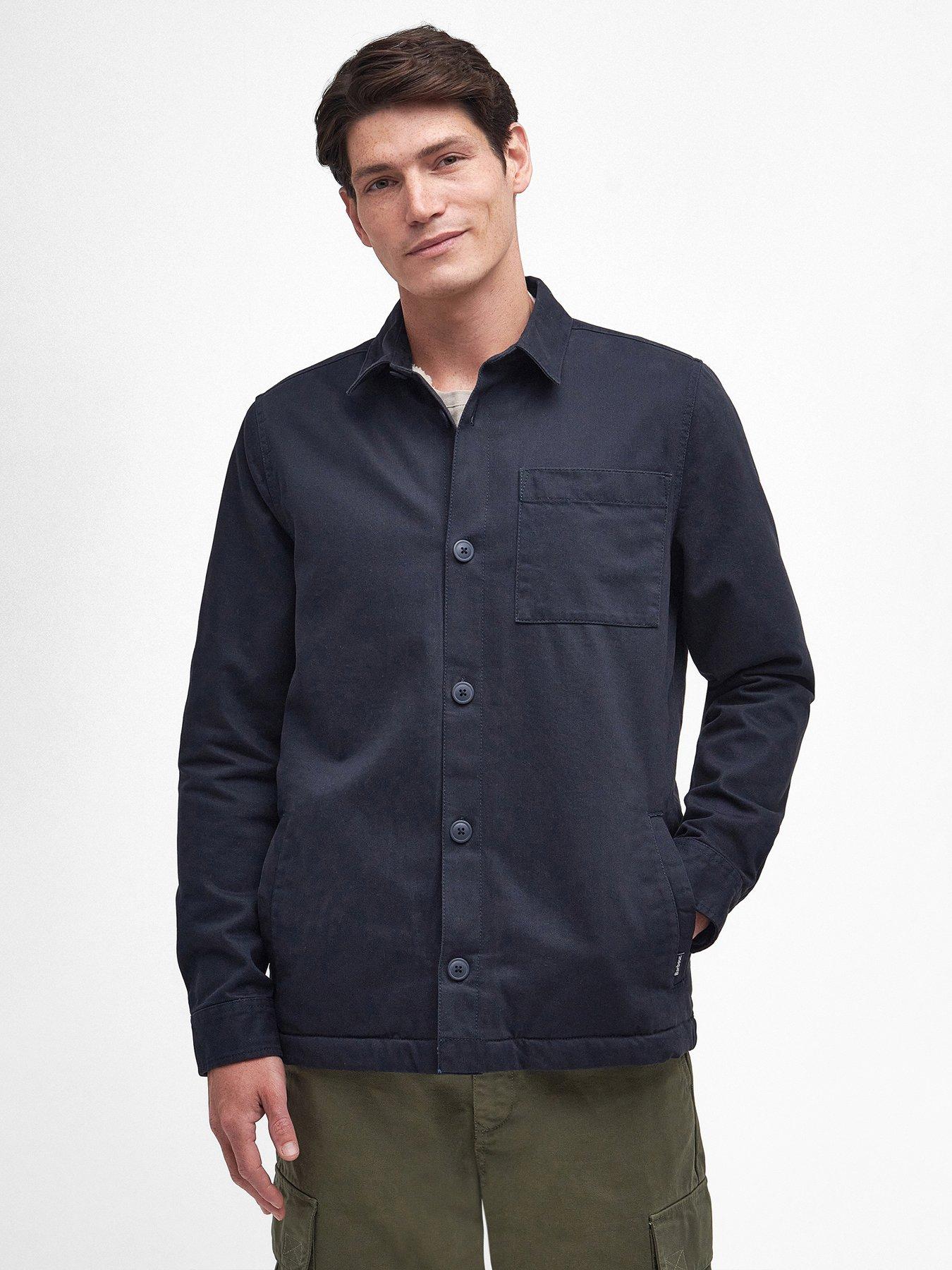 Barbour navy sale overshirt