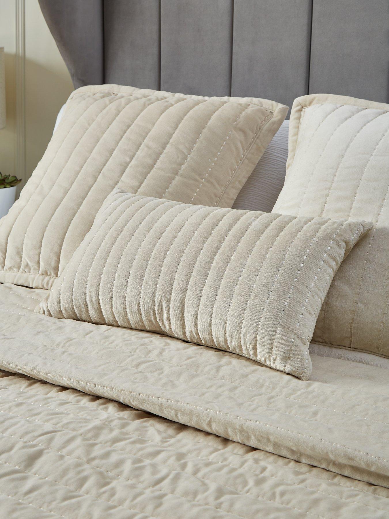 Michelle Keegan Home Cotton Velvet Stitch Embroidered Bolster