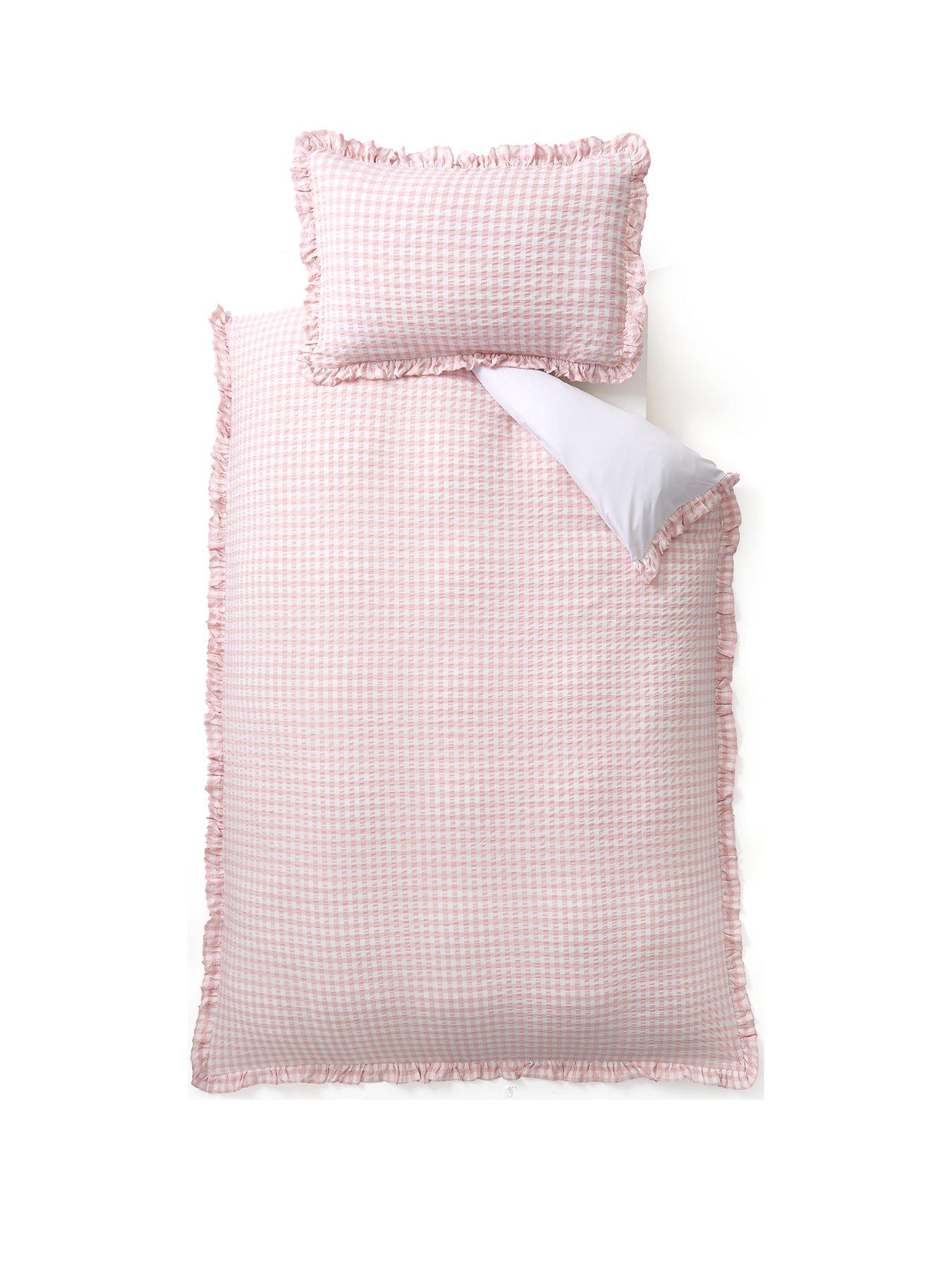 Image 2 of 3 of The Very Collection Gingham Seersucker Duvet Cover Set