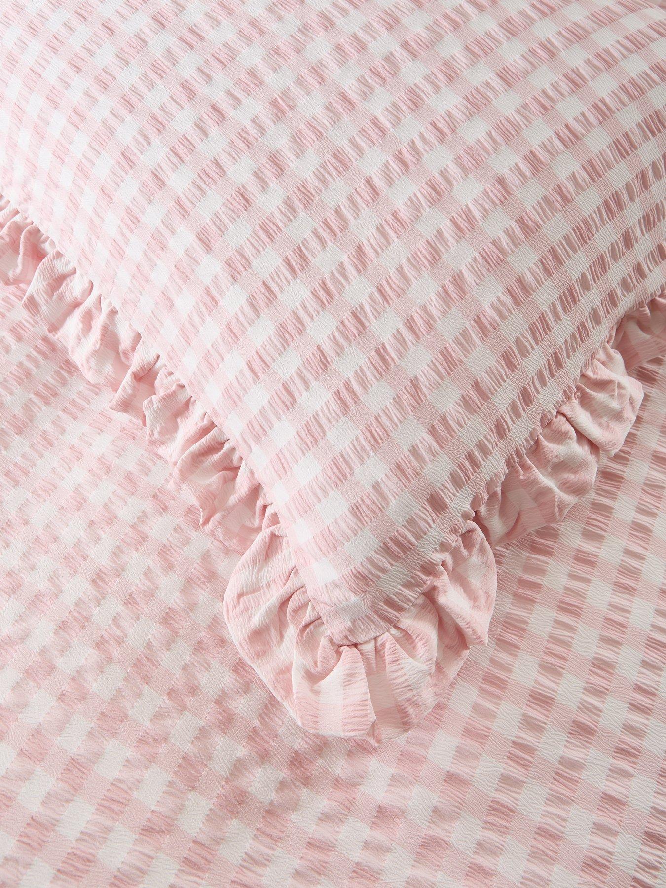 Image 3 of 3 of The Very Collection Gingham Seersucker Duvet Cover Set