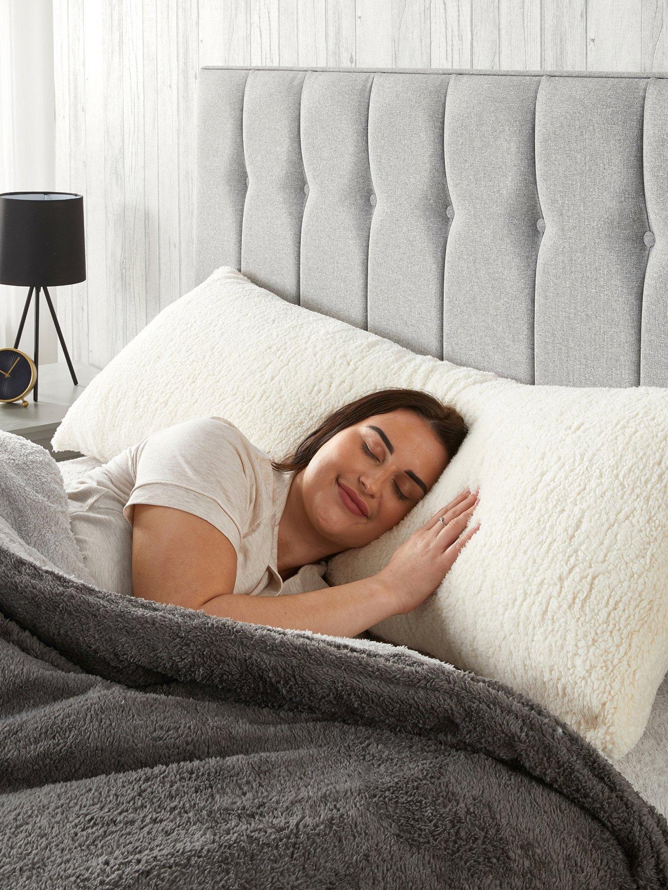 Very Home Teddy Bolster Pillow 137cm - Grey