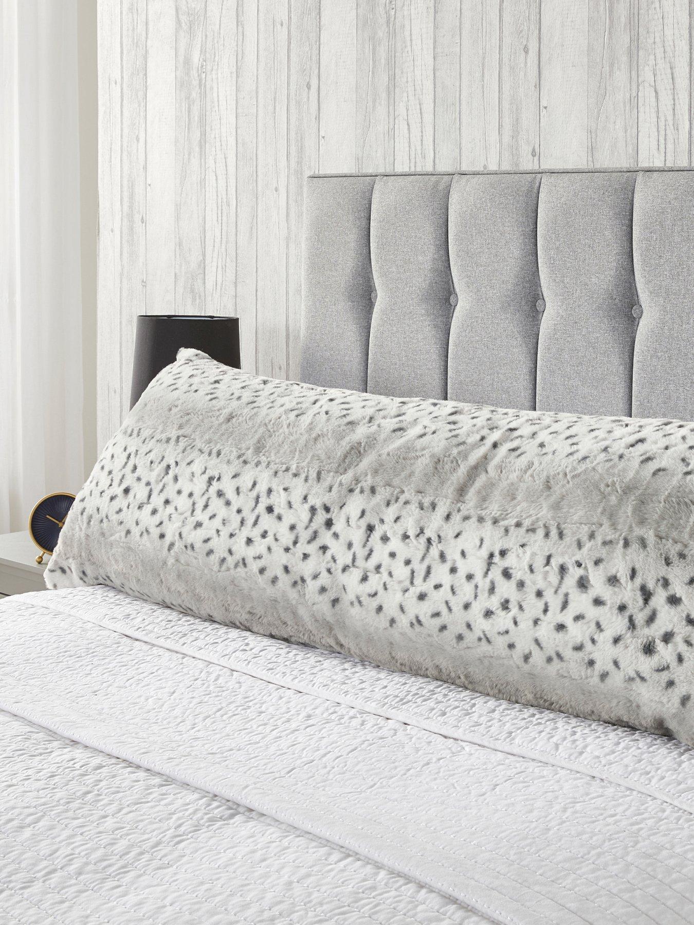 Very Home Faux Fur Bolster Pillow 137cm - Snow Leopard