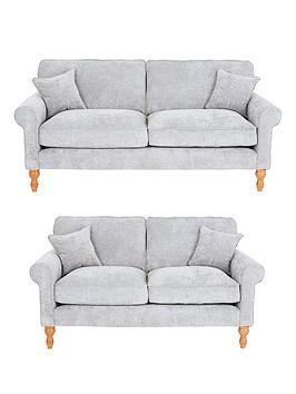 Product photograph of Very Home William 3 Seater 2 Seater Fabric Sofa Set Buy Amp Save from very.co.uk