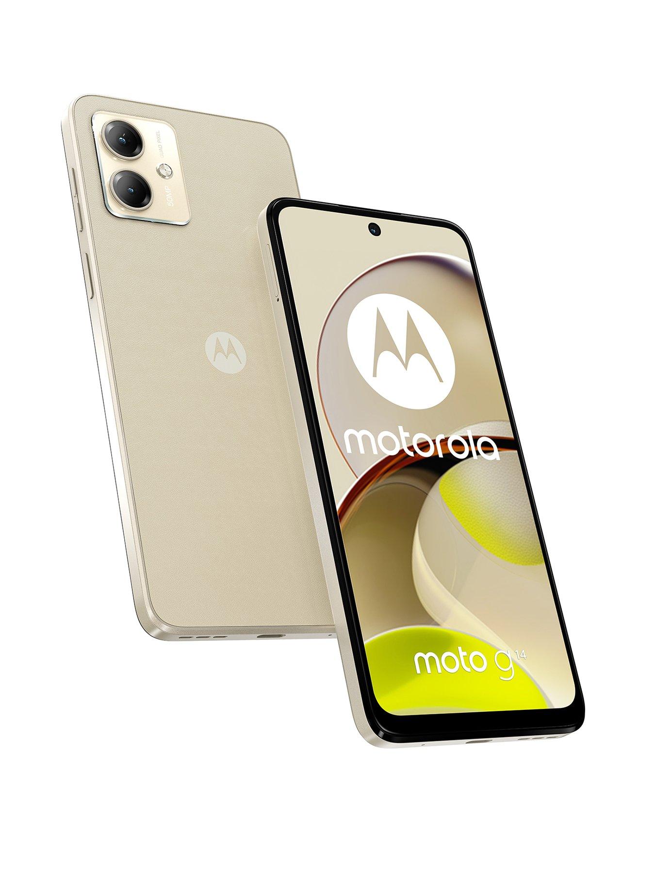 Motorola Moto G14 4GB RAM + 128GB Storage - Butter Cream, Vegan Leather