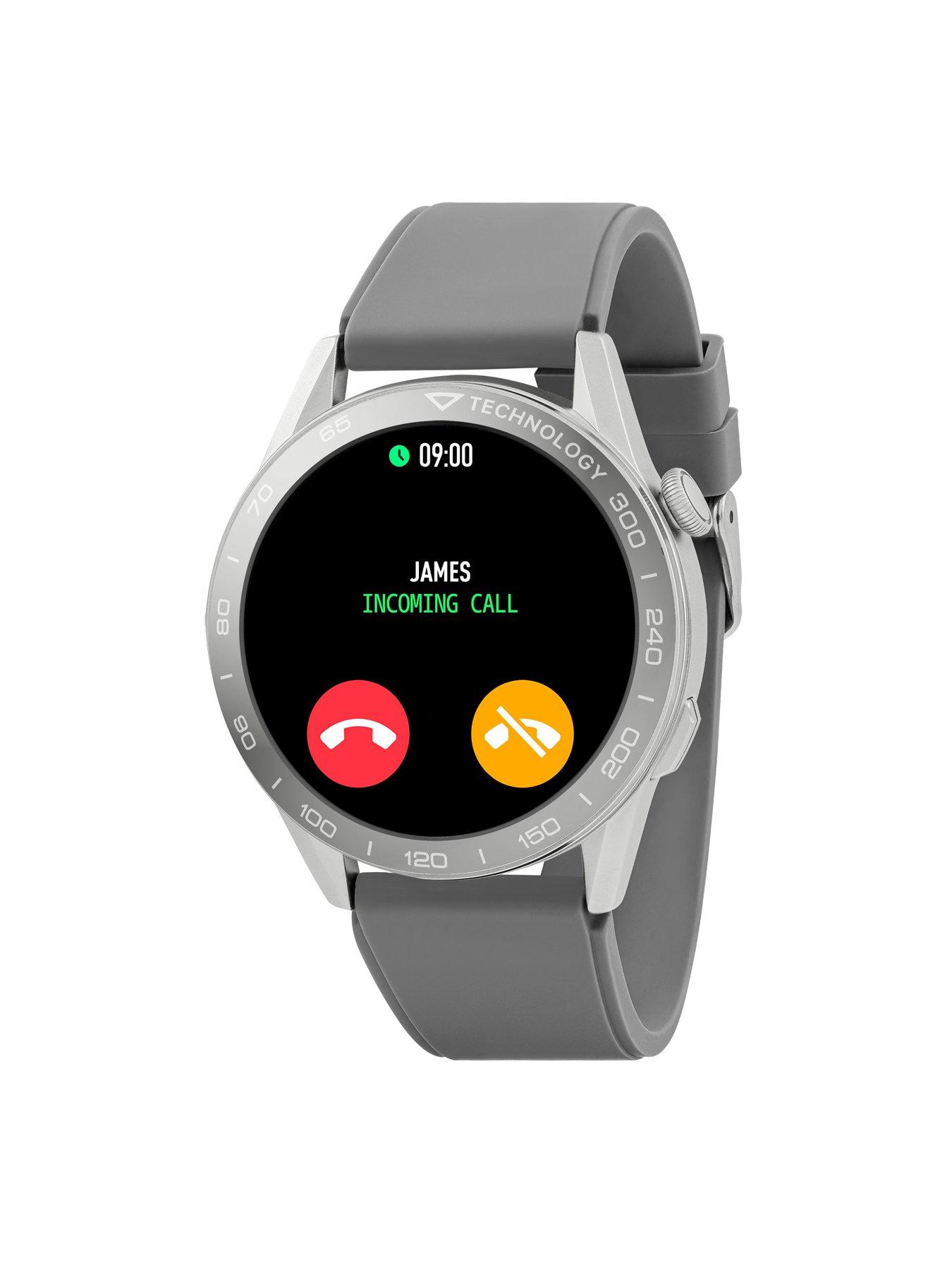 Image 4 of 6 of Harry Lime Series 27 Grey Silicone Strap Smart Watch With Grey True Wireless Earphone In Charging Case