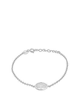 the love silver collection sterling silver tree of life adjustable bracelet