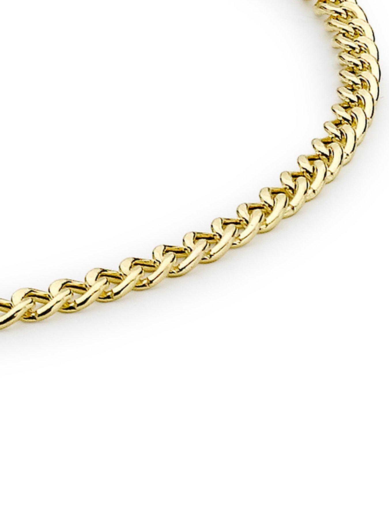 Image 3 of 4 of The Love Collection 9ct Yellow Gold Curb Chain Bracelet