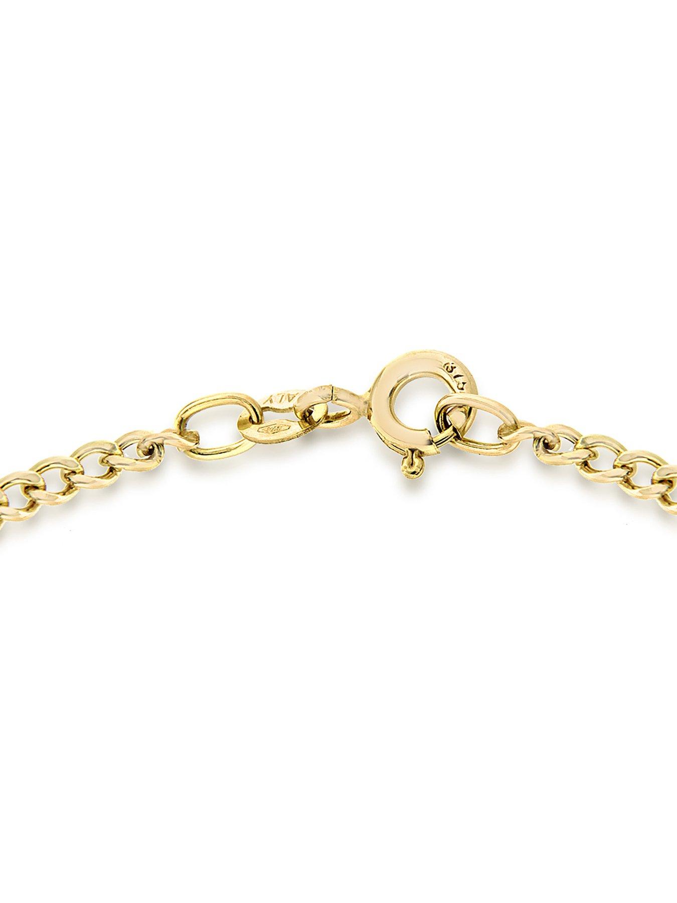 Image 4 of 4 of The Love Collection 9ct Yellow Gold Curb Chain Bracelet