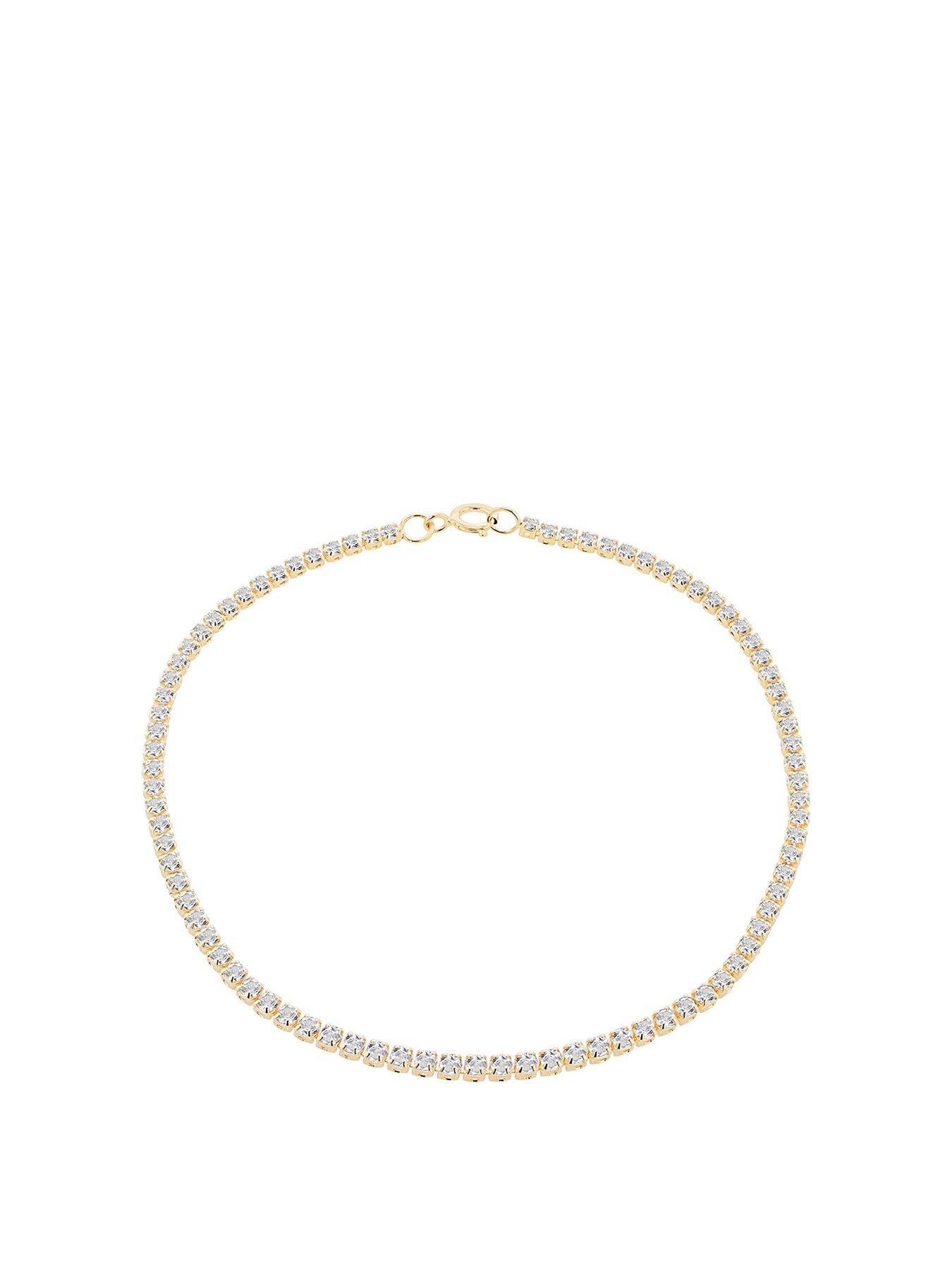 Product photograph of Love Gold 9ct Yellow Gold With Cz Tennis Bracelet from very.co.uk